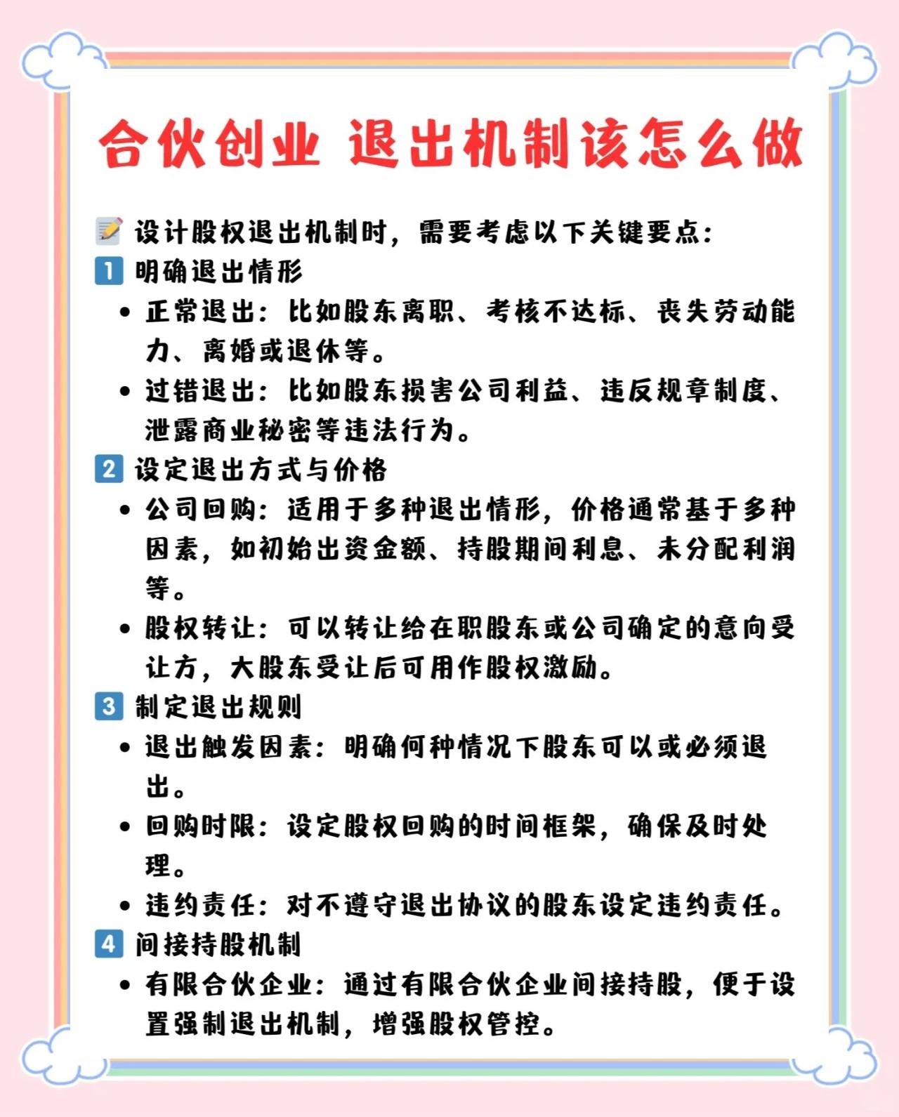 股权退出机制规划(什么叫股权退出机制)临夏市